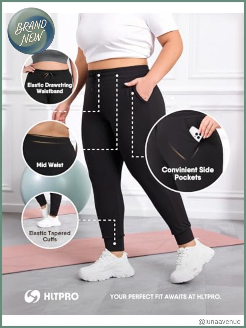 Plus Size Sweatpants Women Joggers with Pockets Athletic Lounge Yoga Running - Picture 2 of 6